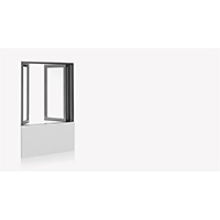 Centor - Integrated Double Swing Window with Built-in Screens and Shades